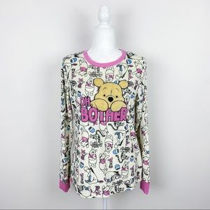Disney Winnie The Pooh Size Large Fleece Pajama Set